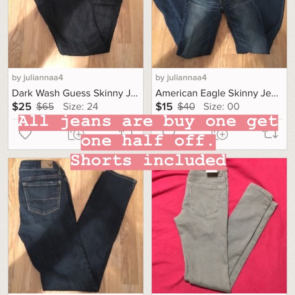 Buy one get one half off jeans and shorts